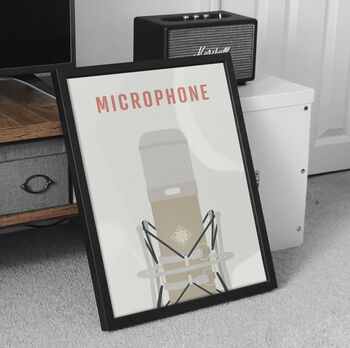 Microphone Print | Instrument Music Poster, 2 of 7