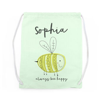 Personalised Kid's Buzzing Bee Nursery Bag, 9 of 12