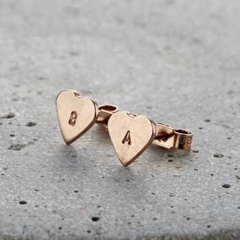 Personalised Mini Heart Stud Earrings, 8 of 12