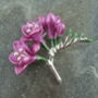 Freesia Pink Flowers Brooch, thumbnail 1 of 4