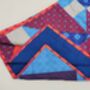 Blue And Red Patchwork Large Sofa Quilt, thumbnail 6 of 11