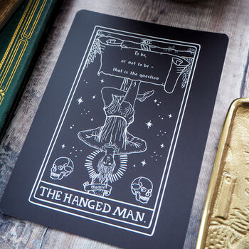 Hamlet Tarot Card Mini Print The Hanged Man, 2 of 5