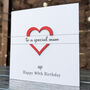 Personalised 80th Birthday Card For Mum – Special Elegant Keepsake – Handmade Gift For Mother, Milestone Greeting Card, thumbnail 1 of 4