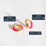 Hot Pink Enamel 14k Gold Vermeil Plated Huggie Earrings, thumbnail 7 of 7