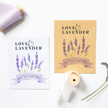 10 Love And Lavender Personalised Seed Packet Favours, 2 of 4