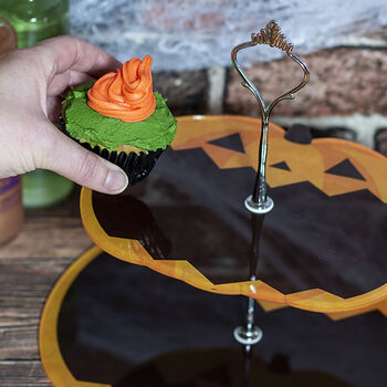 Halloween Pumpkin Acrylic Two Tier Party Cake Stand, 2 of 2