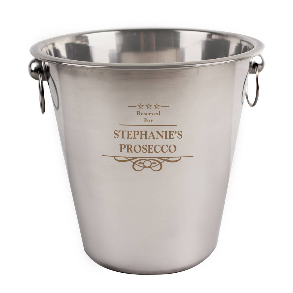 Personalised Decorative Stainless Steel Ice Bucket By Blackdown ...