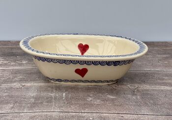 Heart Patterned Baking / Pie Dish, 24cm, 4 of 4