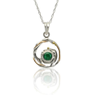 Silver Emerald Necklace, 4 of 6