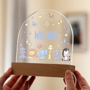 Personalised Jungle Animals Night Light For Children, 3 of 7