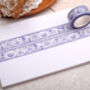 Blue Tile Washi Tape Eco Friendly Paper Masking Tape, thumbnail 2 of 2