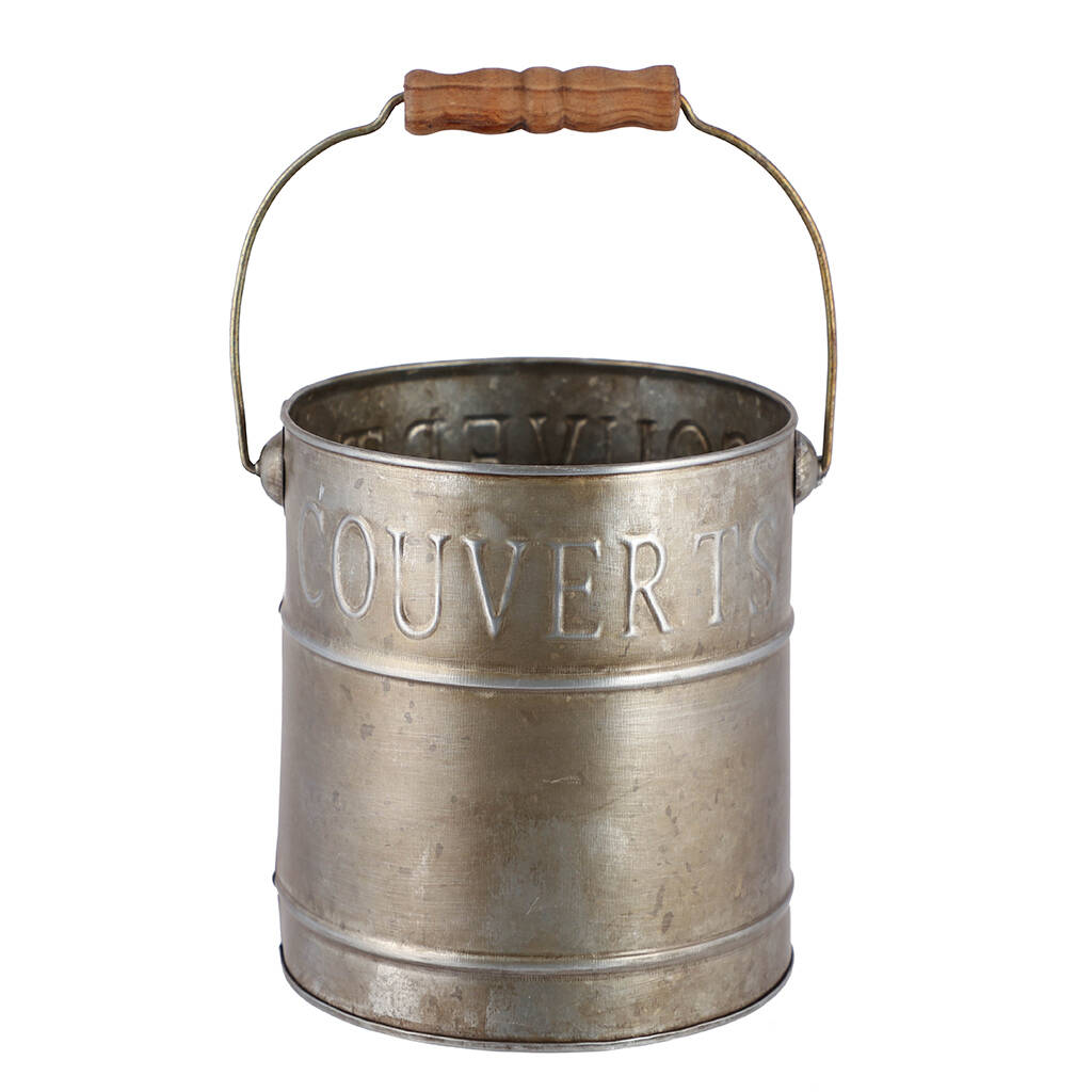 country kitchen embossed cutlery caddy bucket by dibor