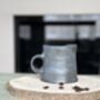Handmade Porcelain Mug Matte Charcoal Finish, 340ml Artisan Cup, thumbnail 1 of 5