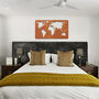 Metal World Map Wall Decor With Continents Design, thumbnail 7 of 11