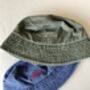 Personalised Slogan Vintage Denim Bucket Hat, thumbnail 6 of 12