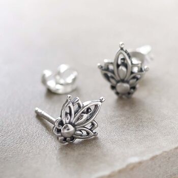 Sterling Silver Mini Botanical Studs, 10 of 11