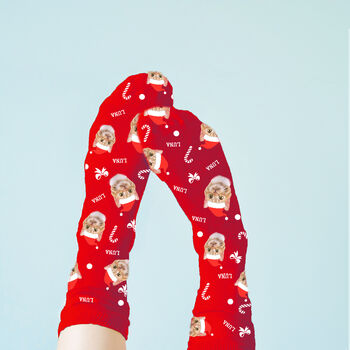 Personalised Christmas Pet Photo Socks, 5 of 11