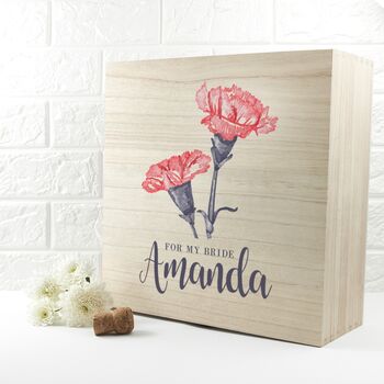 Personalised 'For My Bride On Our Wedding Day' Box, 4 of 10