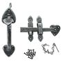 Pewter Tee Hinge 18' and 8' Heavy Thumb Latch Door Set, thumbnail 3 of 4