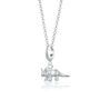 Sterling Silver Triceratops Dinosaur Charm Necklace, thumbnail 2 of 6