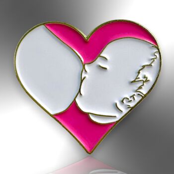 Breastfeeding Mother And Baby Heart New Mum Pin, 3 of 8