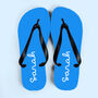 Personalised Blue Summer Style Flip Flops, thumbnail 1 of 6