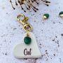 Personalised Key Ring With Aventurine Crystal, thumbnail 1 of 2