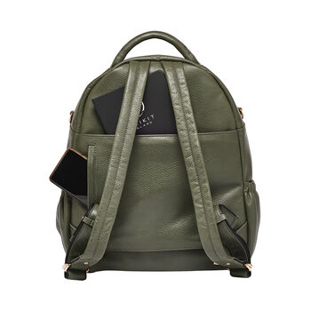 Joy Xl Olive Leather Backpack, 6 of 12