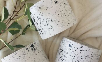 Large Handmade Plant Pot In White And Black Terrazzo, 2 of 3