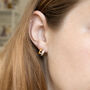 Small Mixed Metal Hoop Earrings In Sterling Silver, thumbnail 3 of 8