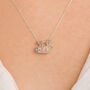 Personalised Sterling Silver And Rose Gold Sloth Necklace, thumbnail 8 of 10