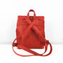 Sustainable Cork Small Backpack Red, thumbnail 4 of 10