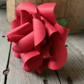 Red Valentine Paper Rose, 2 of 3