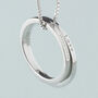 Silver Mindfulness Circle Necklace With Message, thumbnail 2 of 12