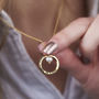 Personalised Pearl And Circle Necklace, thumbnail 2 of 8