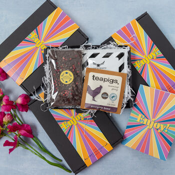 Enjoy' Vegan Chocolate Slab, Coffee And Tea Letterbox, 2 of 2