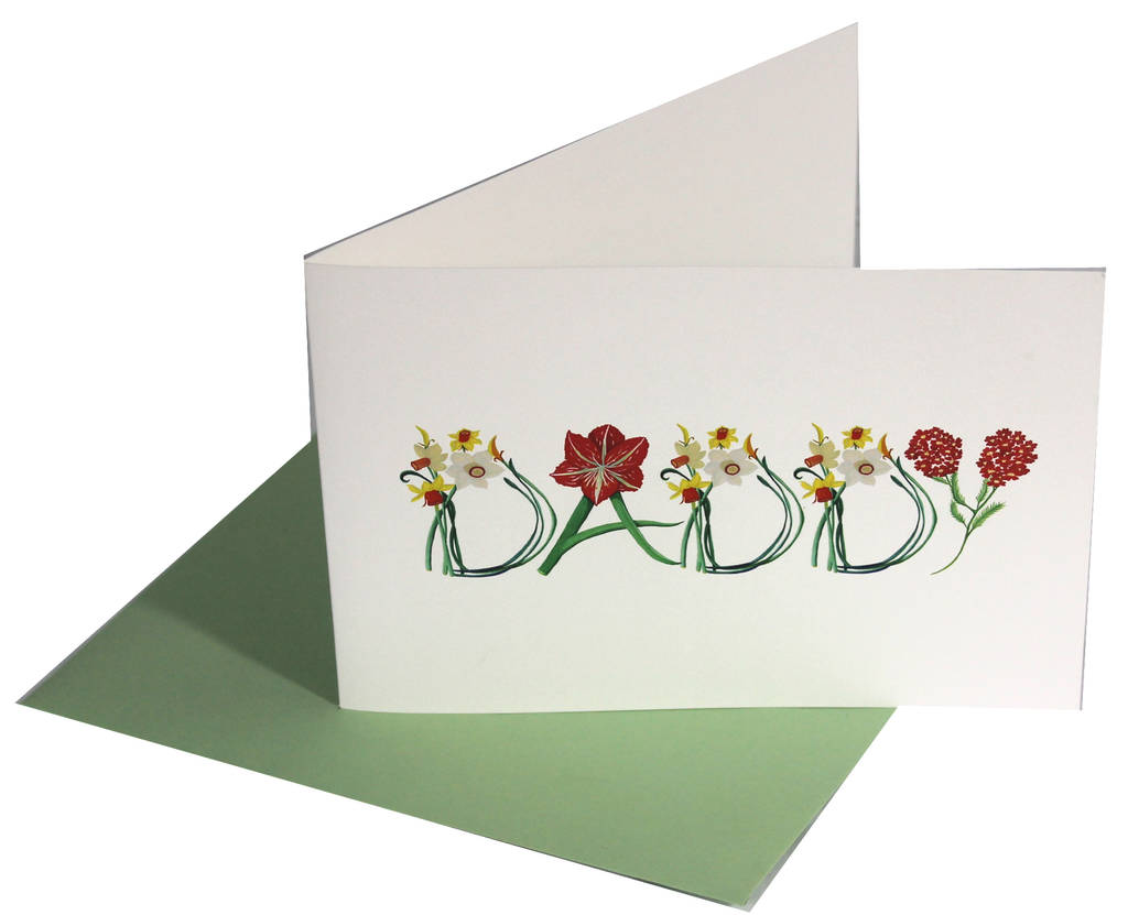Daddy Card By The Botanical Abc | notonthehighstreet.com