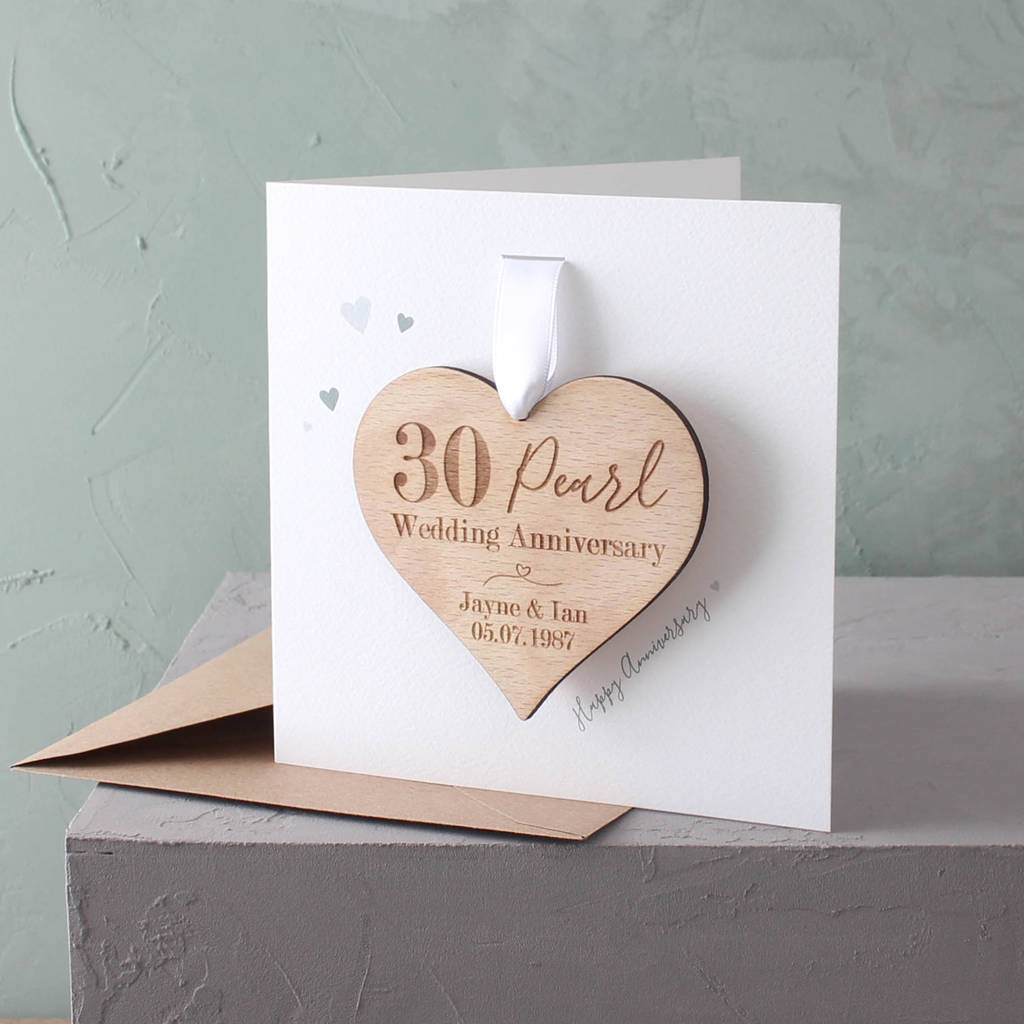 Anniversary Keepsake Heart Card By No Ordinary Gift