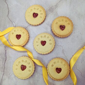 Personalised Wedding Gift Biscuits With Date, 5 of 8