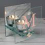 Personalised Monogram Tea Light Mirror Glass Holder, thumbnail 2 of 4