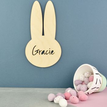 Personalised Bunny Nursery Name Plaque, 2 of 8