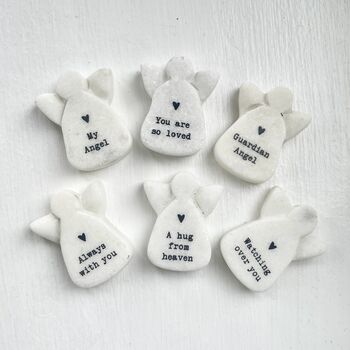 Tiny Marble Angel Watching Over You And Gift Pouch, 4 of 4