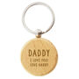 Personalised Dad Or Grandad Wooden Keyring, thumbnail 2 of 4