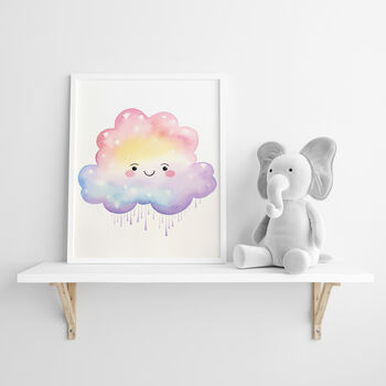 Unframed Set, Cute Cloud, Sun, Rainbow Kids Prints Gift, 2 of 3