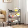 Three Tier Trolley Household Cart Baskets Shelves, thumbnail 3 of 10