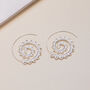 Boho Spiral Vintage Earrings, thumbnail 3 of 6