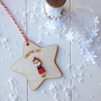 Personalised Father Christmas Tree Decoration, 2 of 5