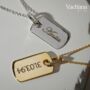 Sterling Silver 925 Rectangle Personalised Necklace, thumbnail 2 of 11