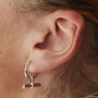 T Bar Hoop Earrings In Silver Or Gold Vermeil Plate, thumbnail 1 of 4