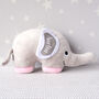 Personalised Grey Elephant Baby Cushion, thumbnail 1 of 4